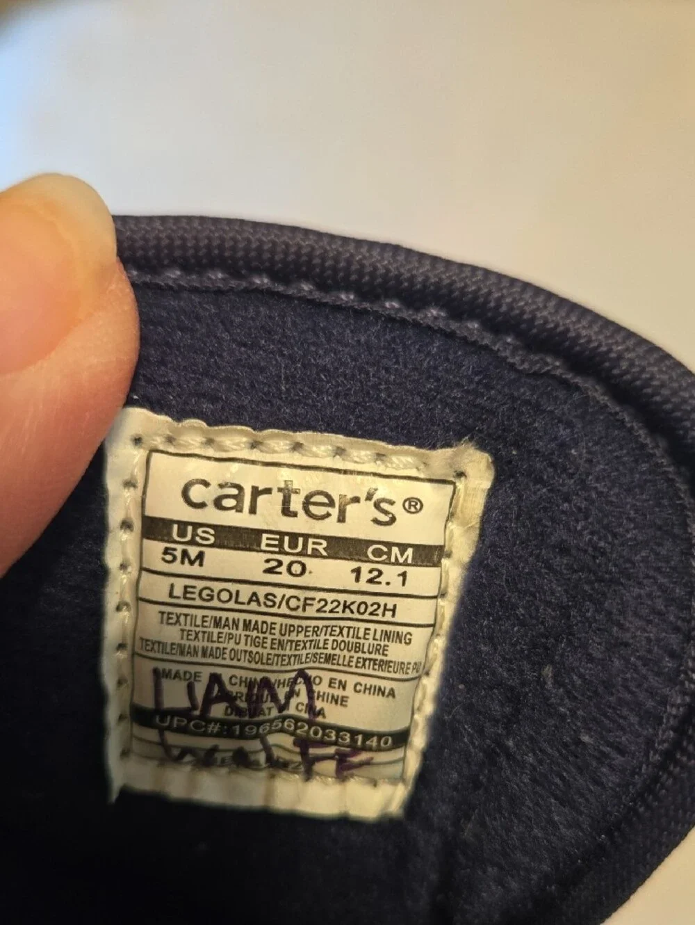 Carter's Navy Boots with Bright Green Dino Accents